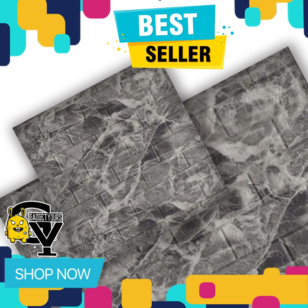 WALLPAPER 3D BRICK FOAM CORAK BATU ALAM WALLPAPER DINDING BATU BATA PUTIH DAN CORAK BATA-MARMER