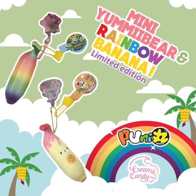 Punimaru Yummiibear / Rainbow Banana Squishy ---Terbaru---