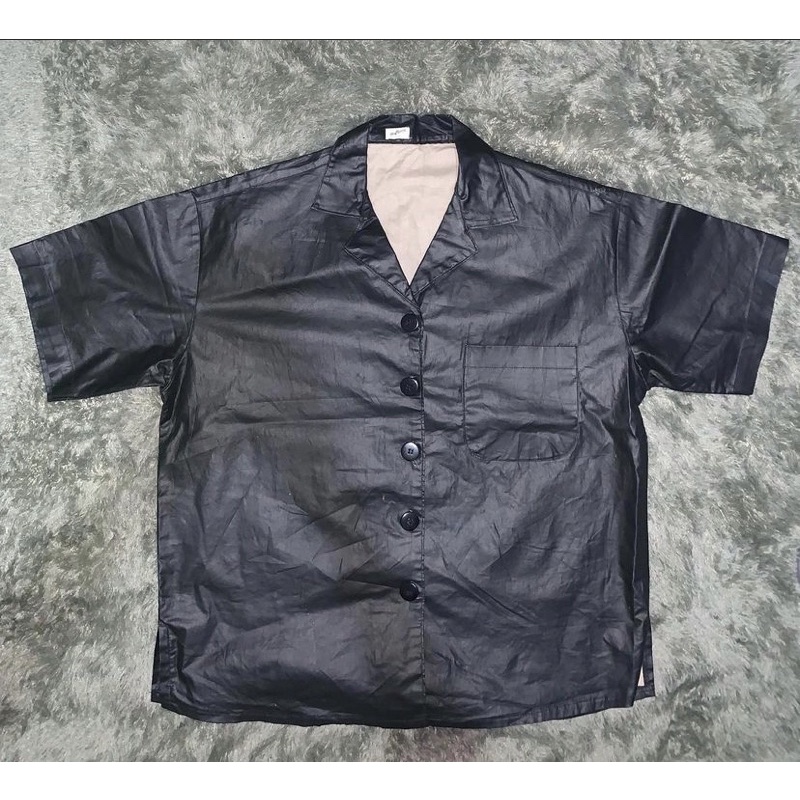 leather shirt oversize allsize
