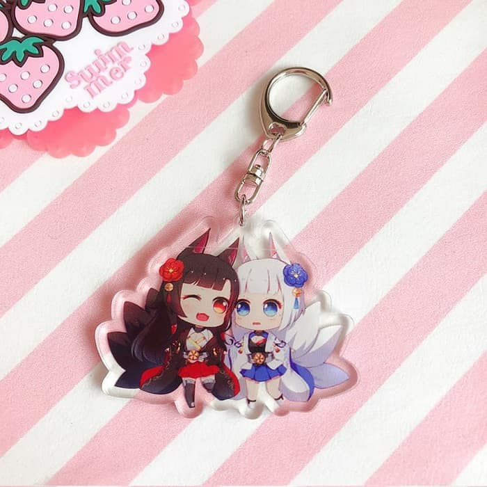 Keychain Kaga Akagi Azur Lane Akrilik