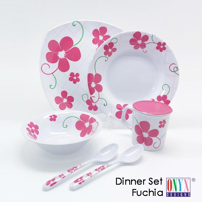 Alat Makan | 1 Set Paket Peralatan Makan Onyx - Fuchia Series