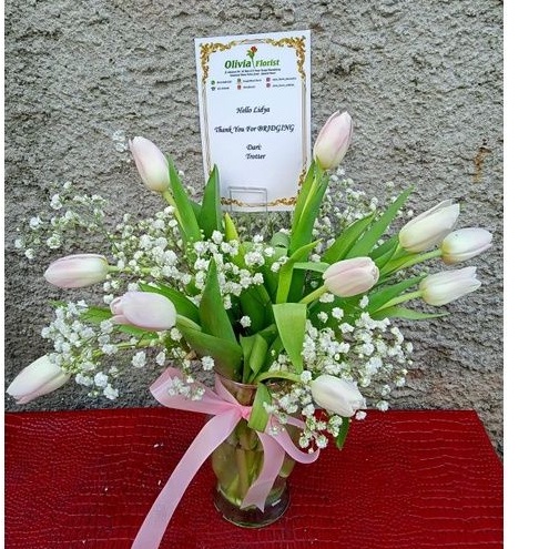 Rangkaian Bunga Tulip Fresh / Artificial