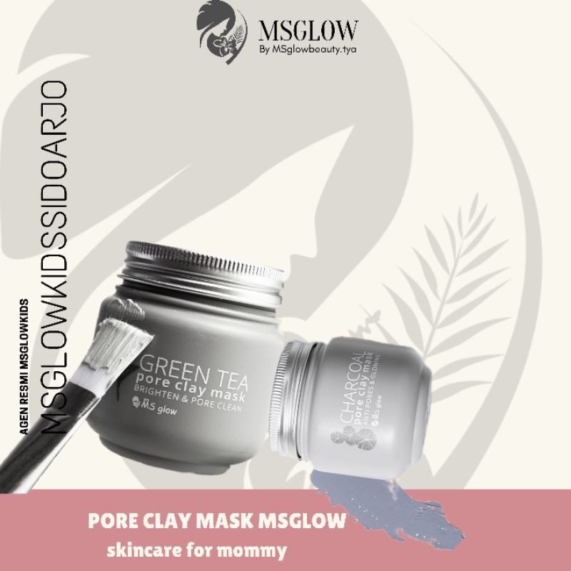 MS Glow Pore Clay Mask Charcoa1l & Green tea