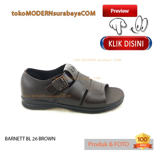 BARNETT BL26 COKLAT sepatu pria kasual slip on