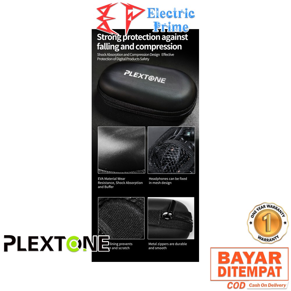 PLEXTONE Carry EVA Bag Pouch Penyimpanan Earphone Dompet Headset Tas Kunci