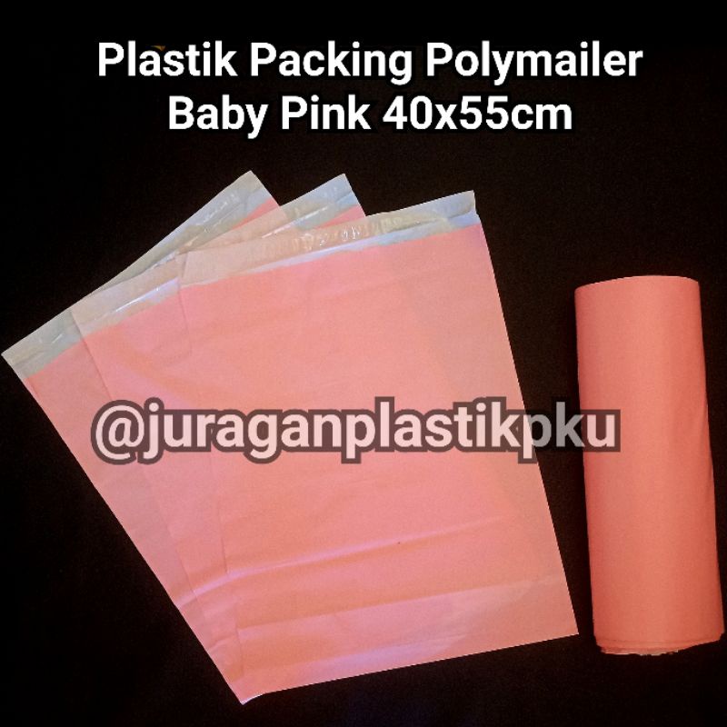 40x55 Baby Pink Premium Jumbo Plastik Polymailer Online Shop / Plastik Packing Pekanbaru Olshop Mera