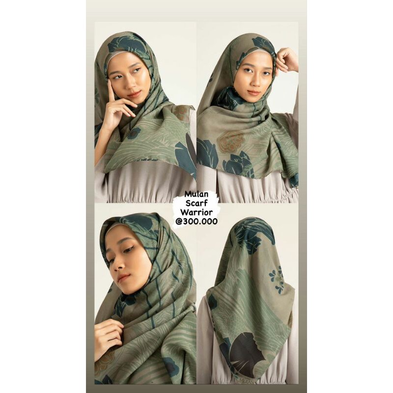 Mulan Scarf by Kami Idea , Kami x Disney, Jilbab Hijab Segiempat Wanita Muslim