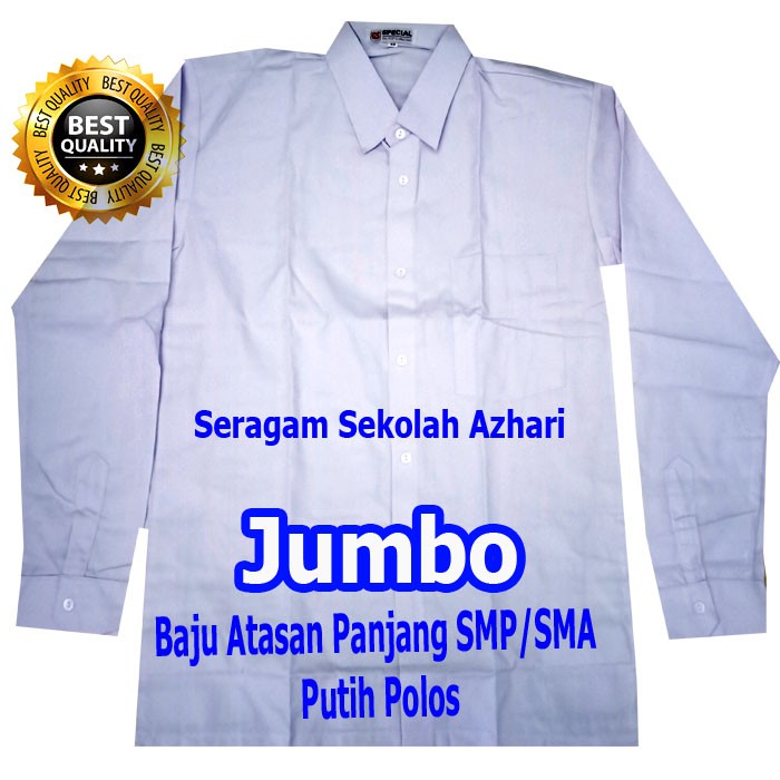 BAJU KEMEJA PRIA PUTIH POLOS LENGAN PANJANG-KEMEJA PUTIH POLOS PRIA