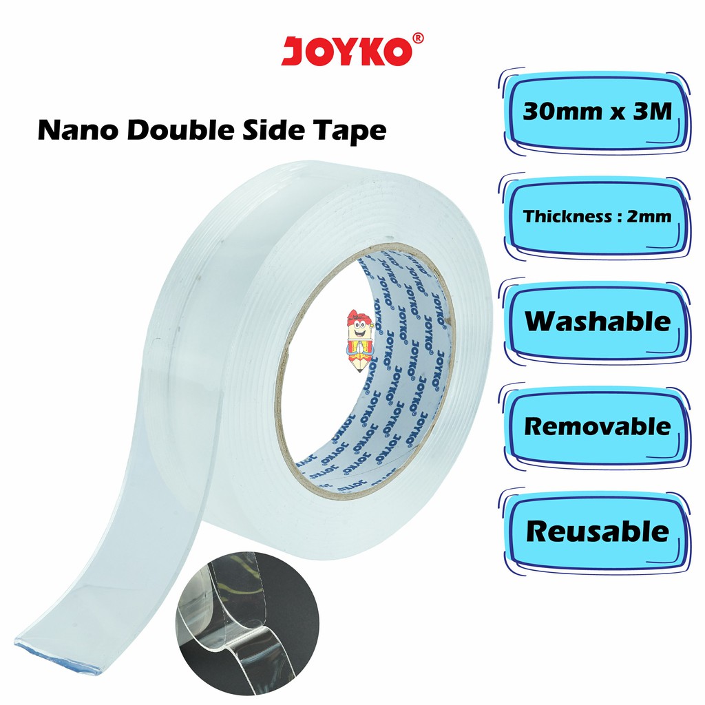 

Joyko Nano Double Sided Tape Pita Perekat Dua Sisi - NDST-3 30mmx3M