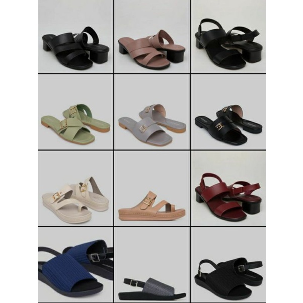 Sandal hak / heels nevada details ori & full tag (murah harga promo) motuf lain geser gambar