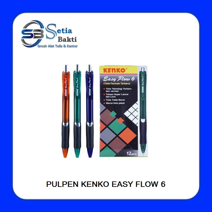 

Pulpen Kenko EASY FLOW 6 Retractable 1 Pak - 12 pcs