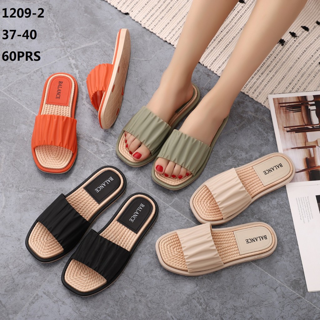 SANDAL BALANCE 1209 2 SLOP KERUT ALAS KEPANG ANTI SLIP LENTUR CANTIK ANEKA WARNA