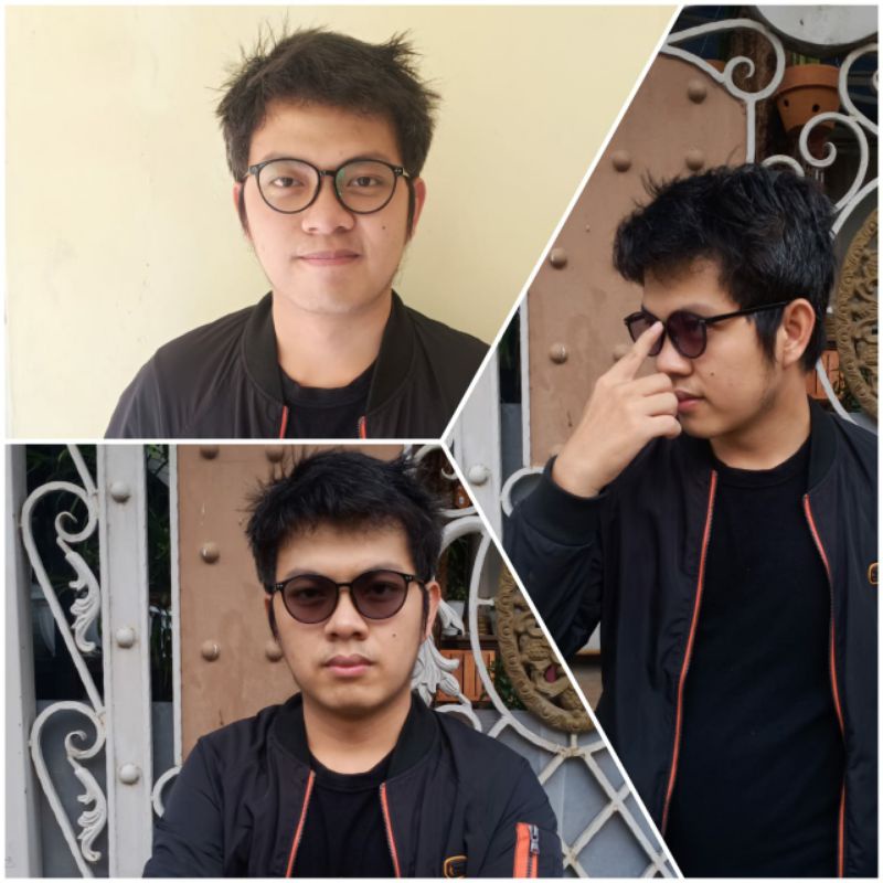 Kacamata Photocromic Bluecromic Bulat Keren