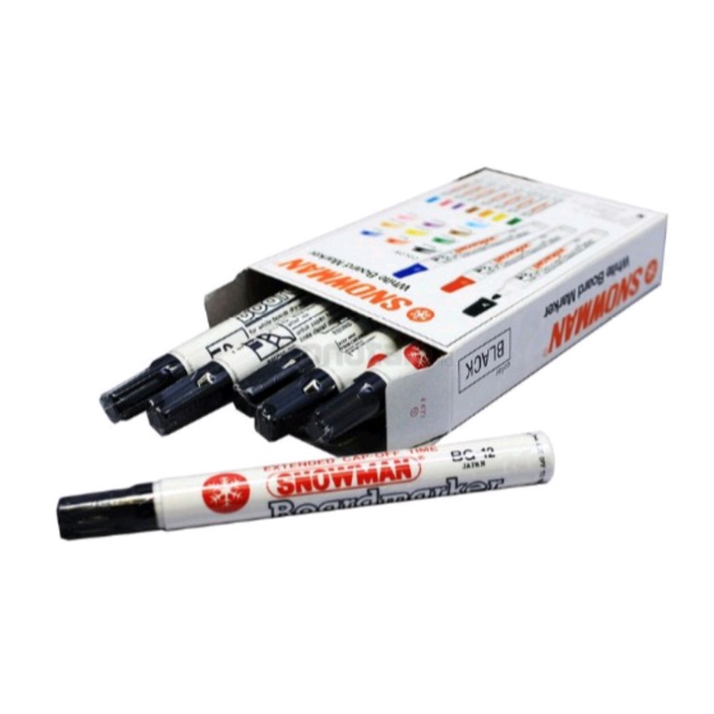 SNOWMAN Marker Whiteboard BG-12 - Black,Blue,Red