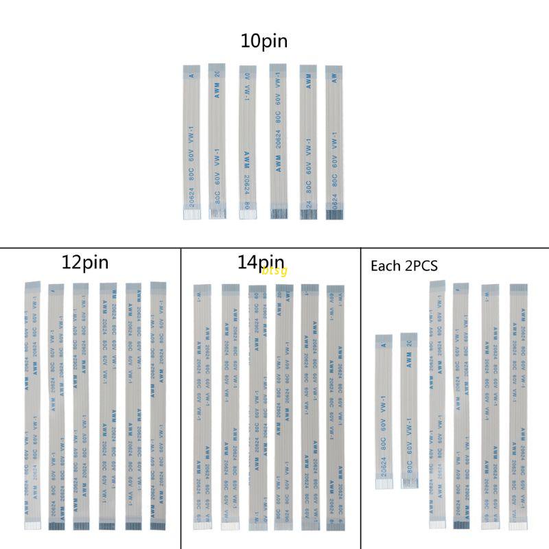 btsg 6Pcs 10Pin 12Pin 14Pin Touch Pad Power Button Switch Ribbon Flex Cable For PS4 Controller Charging Board