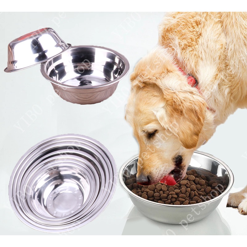 Mangkok Makan / Minum Bahan Stainless Steel 304 Kapasitas Besar Untuk Anjing / Kucing