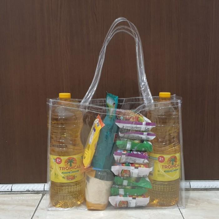

Tas Mika Transparant / Goodie Bag / Tote Bag Jumbo 40X12X30 008