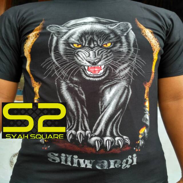 Kaos 3D macan padjajarn kujang siliwangi maung bodas