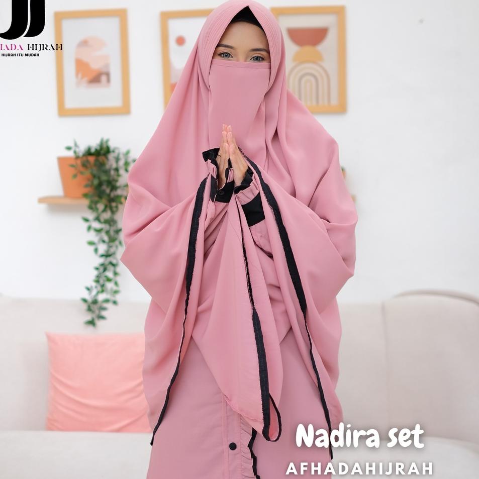 Harga TERMURAAH.. Gamis sunnah gamis set cadar nadira set syari