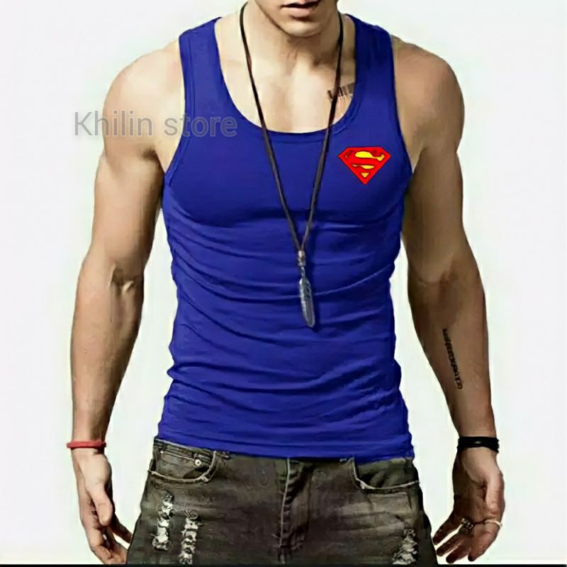 Singlet Pria Superman Kaos singlet pria dewasa Tanktop Pria kaos dalam pria singlet distro pria baju singlet pria dewasa