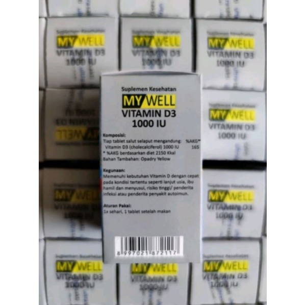 Mywell Vitamin D3 1000 IU Original 100% terlaris