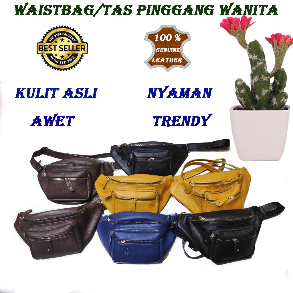 Waistbag/tas pinggang wanita dari kulit asli garut tas mini bag