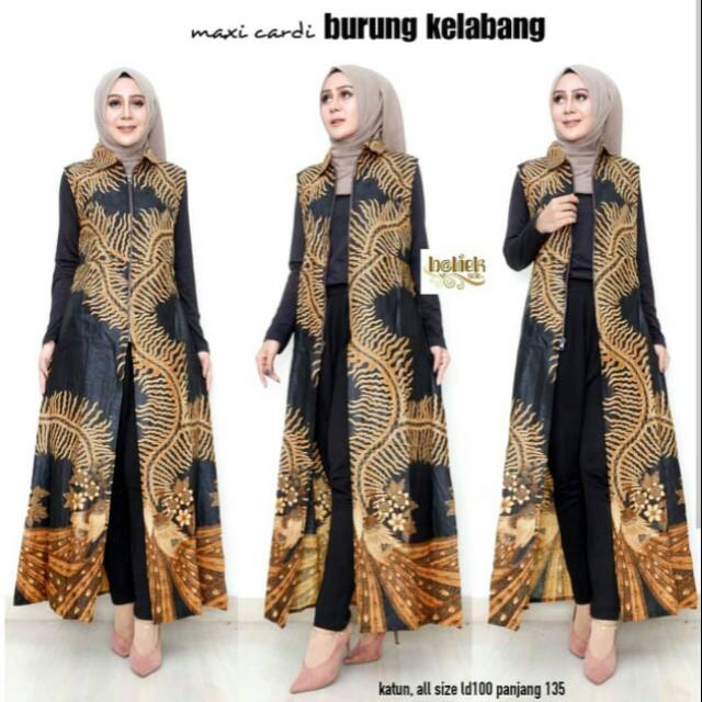OUTER SOGAN BATIK KLASIK PREMIUM LONG KARDIGAN PANJANG MODERN KONDANGAN FORMAL KERJA KANTOR CASUAL