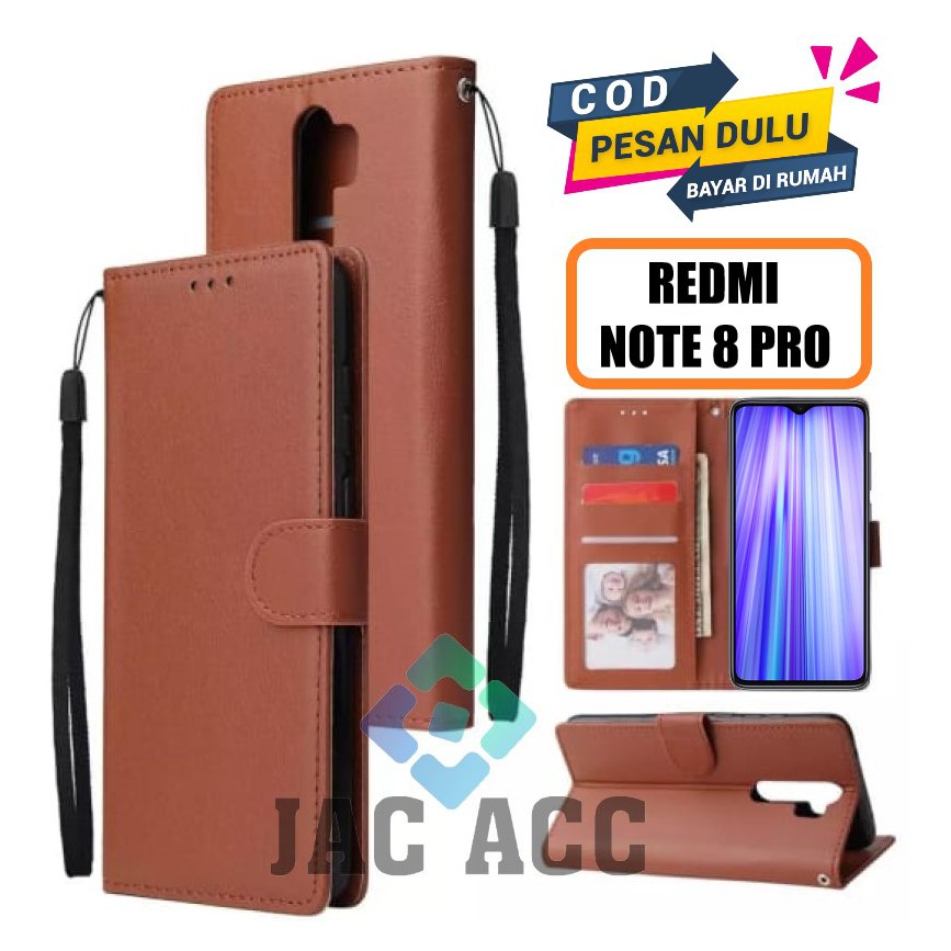 DOMPET HP UNTUK XIAOMI REDMI NOTE 8 PRO LEATHER FLIP CASE WALLET UNTUK XIAOMI REDMI NOTE 8 PRO
