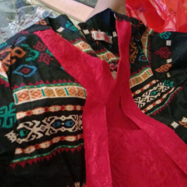 Couple Batik Kombi Brokat B39 Xl,xxl ( Jual Terpisah)