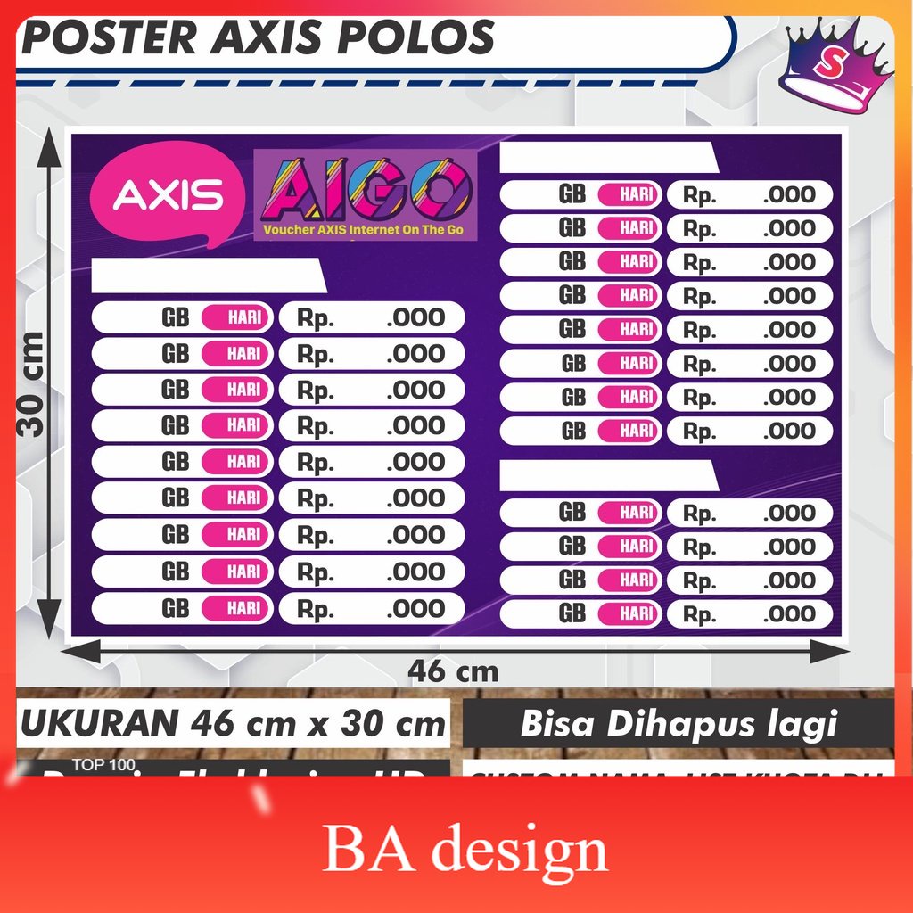 

Poster A3 Kosongan Axis Bisa Dihapus - BA Design