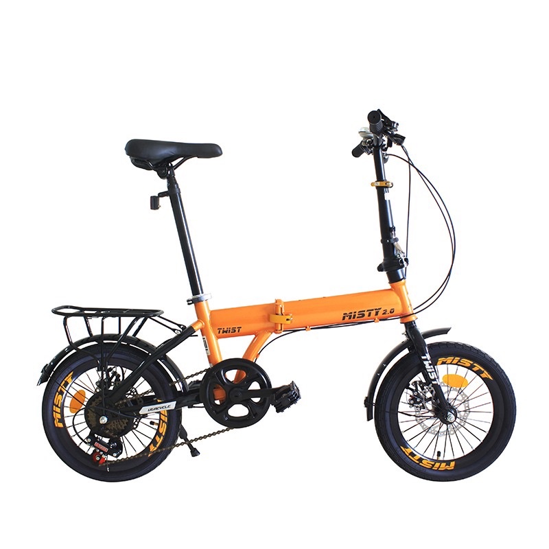 SEPEDA LIPAT VIVA CYCLE TWIST MISTY 2.0 16 INCH ORANGE SHIMANO 7 SPEED VELG DOUBLE WALL