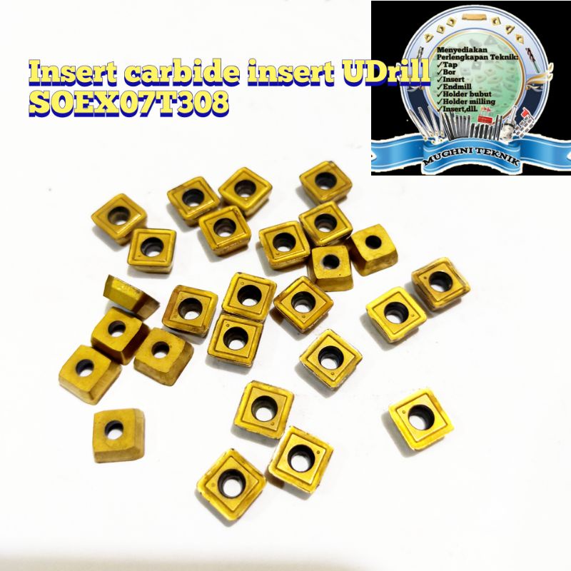 insert carbide insert UDRILL insert facemild type SOEX07T308 kuning