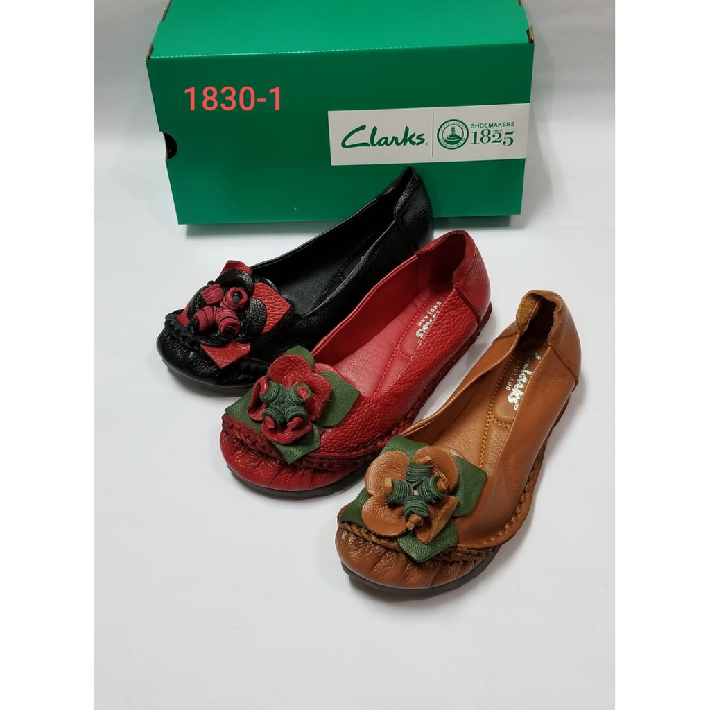 Clarks Cordyline Genuine Leather Sepatu Flat Wanita