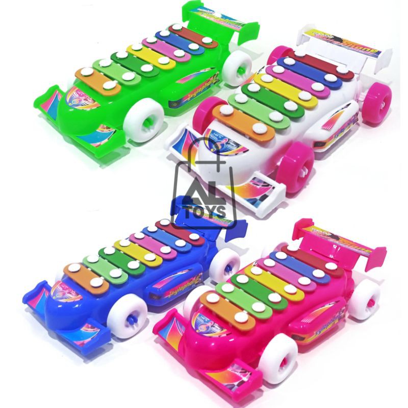 MAINAN ALAT MUSIK XYLOPHONE GAMBANG MODEL MOBIL F1