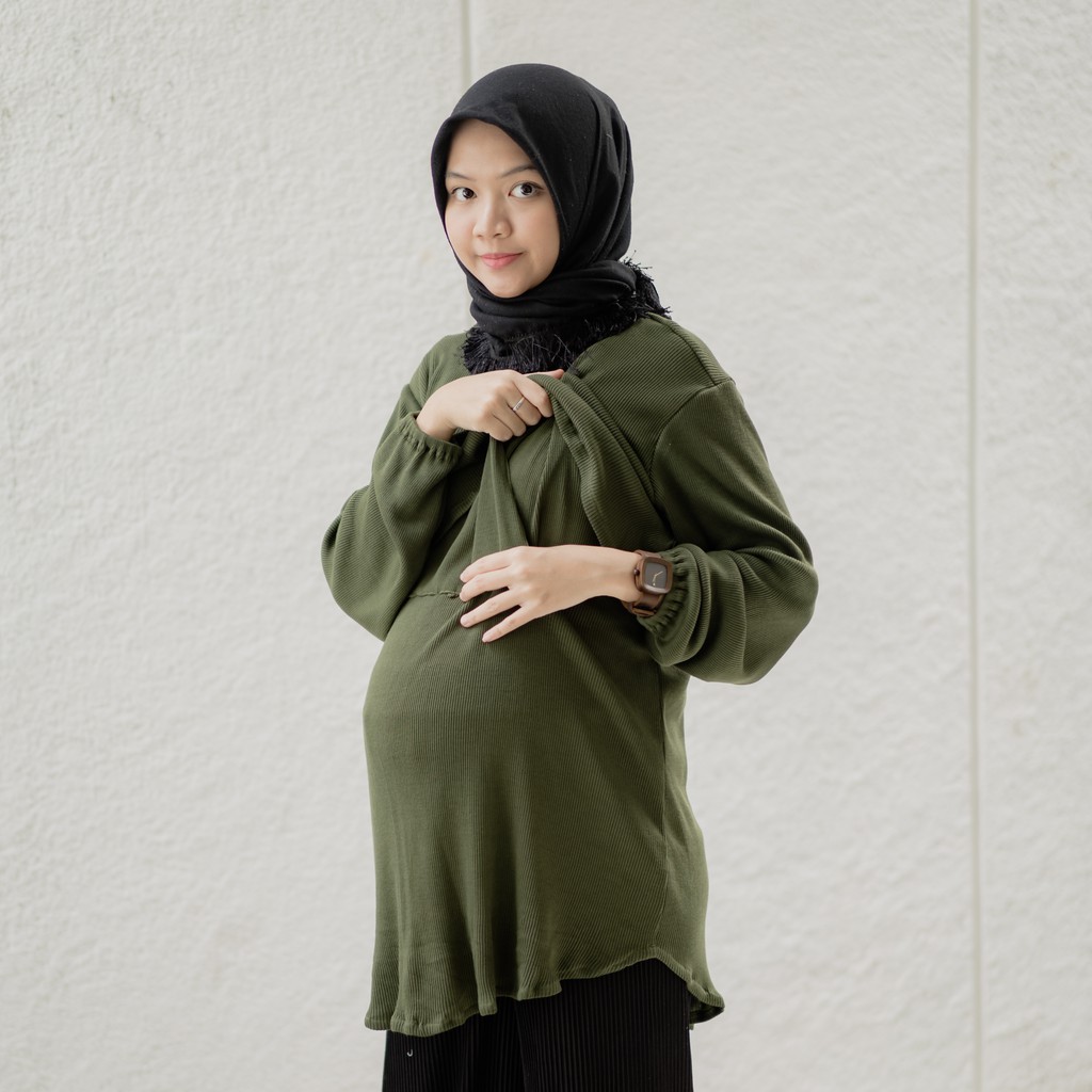 Bajuboo Safira vol.1 - Tunik Apron Busui &amp; Bumil Friendly Nursing Wear