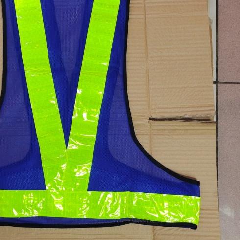 Rompi Safety Jaring Proyek V Biru/Rompi Jaring V Biru