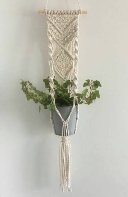 READY STOK) macrame pot gantung/ Macrame plant hanger (POT 043)