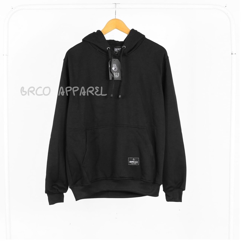 Sweater Hoodie Polos Hoodie Sweater Unisex Pria Wanita Orginal (BAYAR DI TEMPAT)-HITAM