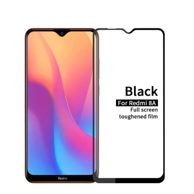 Tempered glass redmi 8/8a/8a pro full cover