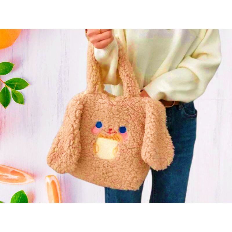 Tas  Tote bag kelinci bulu cute  - tas totebag - Tote bag