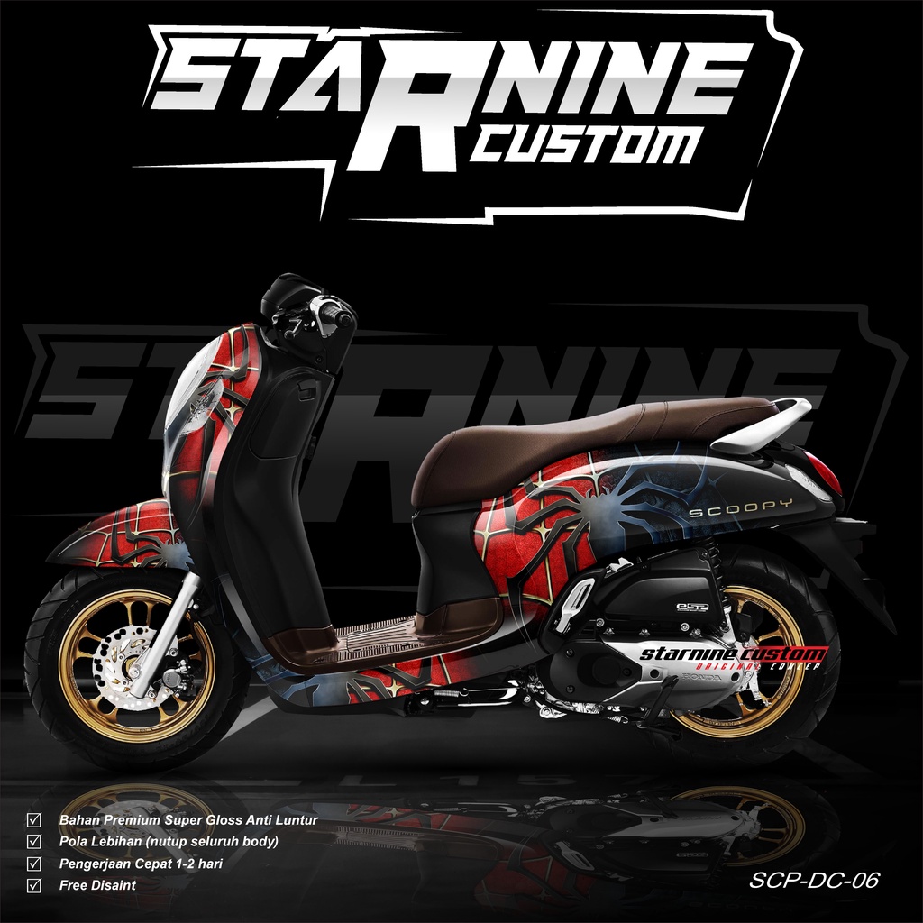 decal scoopy new 2020 2021 sticker scoopy new stiker scoopy spiderman