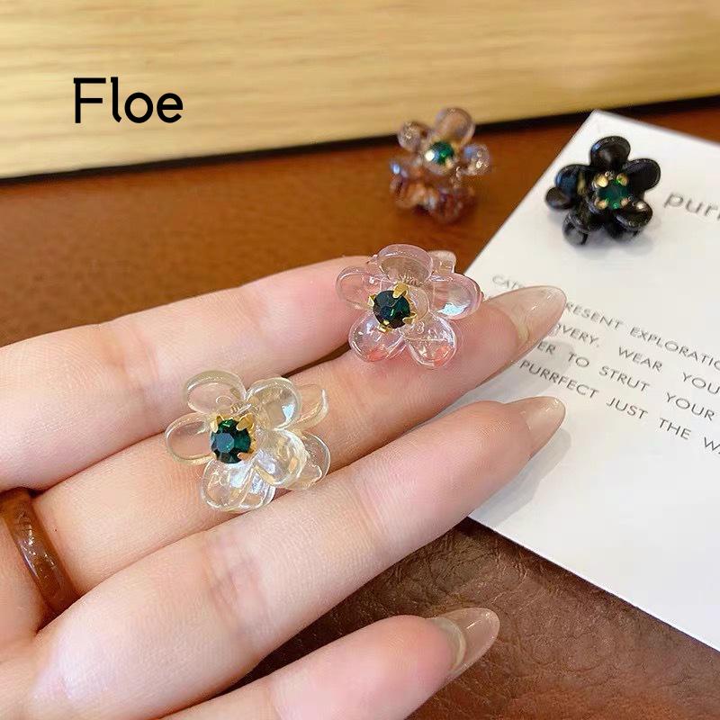 Fl Jepit Rambut Bentuk Bunga Mini Aksen Berlian Imitasi Untuk Wanita