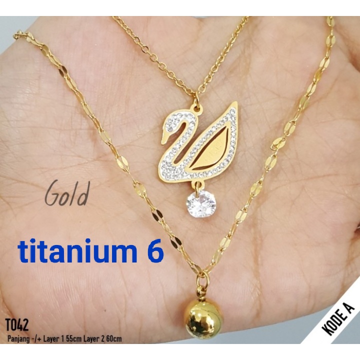 Kalung Titanium Wanita Anti KaBSt Perhiasan Premium