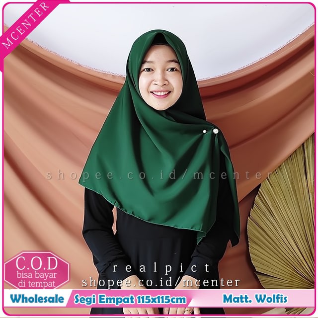 Jilbab segiempat syar'i wolfis 115x115