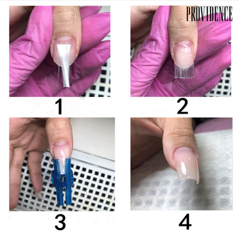 Providence 4Pcs Nail Extension Tips Holder Shaping Clip Fibernails Fiberglass Fixing Tool