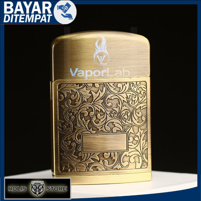 mancis korek api bara gas isi ulang BROAD torch lighter BD256-1 unik - 95125- Gold