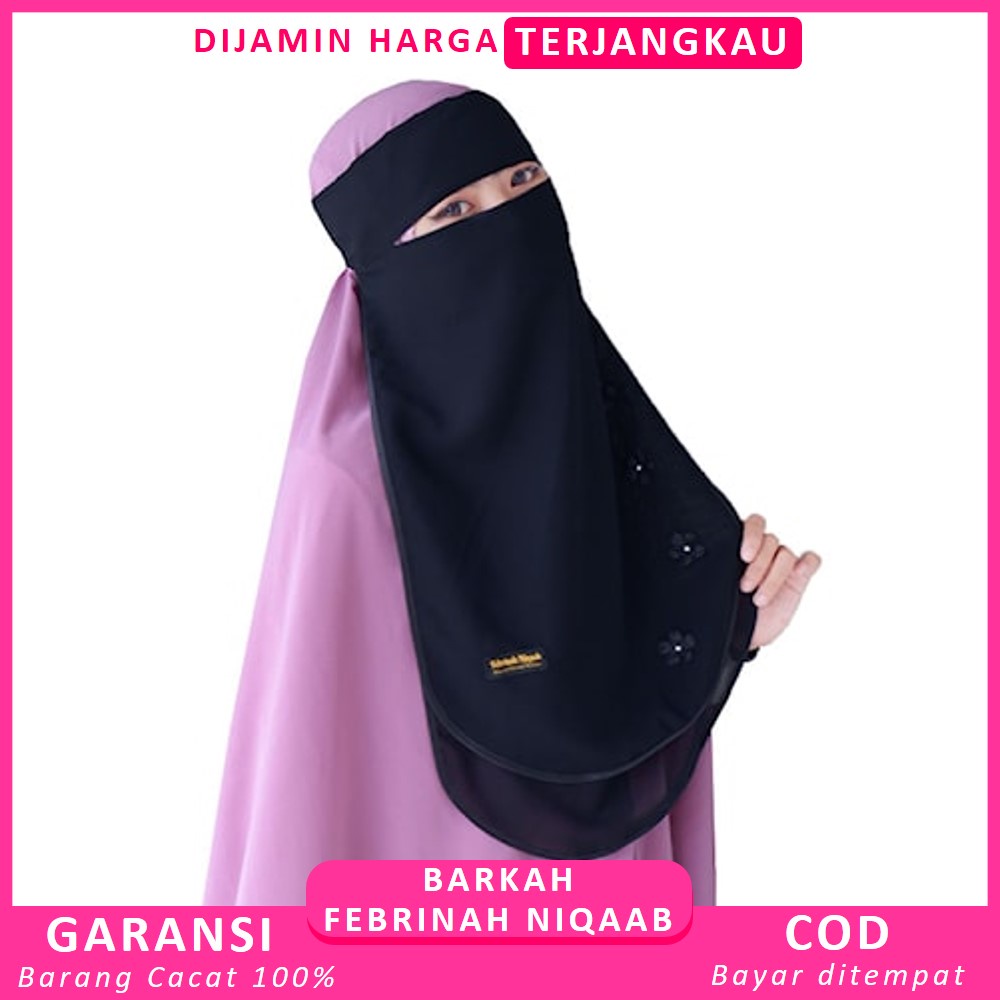 Cadar Hijab Jilbab Niqab Niqob Nikab Nikob Niqop Nikop Khimar Muslim Arab Saudia Cadar Bandana Flowe