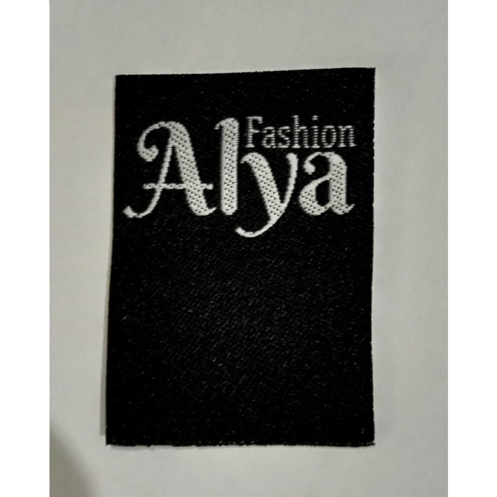 jasa produksi label fashion/merk fashion/label woven/sattin printing/logo/pita/tapeta/label bandung/