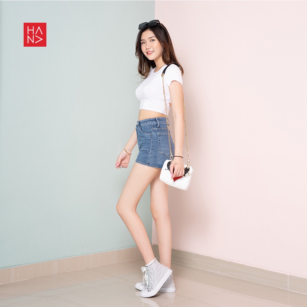 Hana Fashion - Mey Backless Crop Top Kaos Wanita - CT070