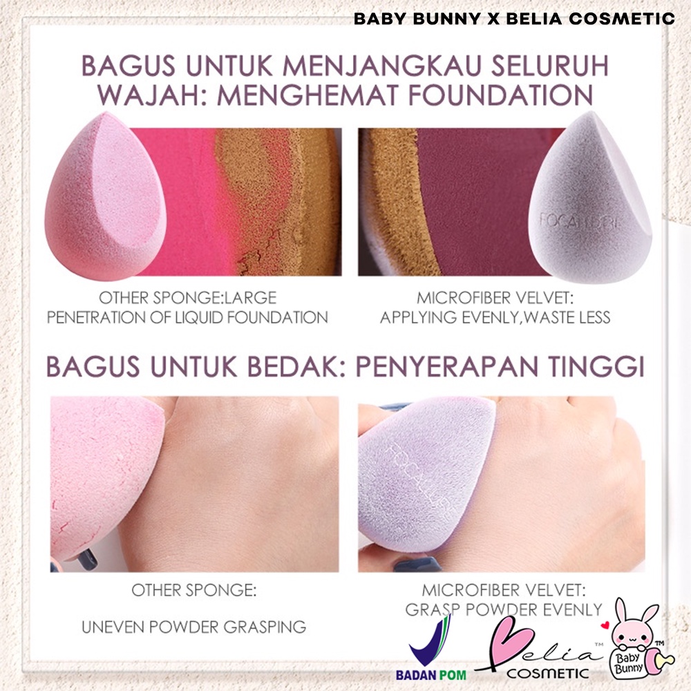 ❤ BELIA ❤ FOCALLURE Beauty Blender Series FA136 | Make Up Sponge | Alat Make Up | OFT Makeup Bebas Latex Foundation Blender